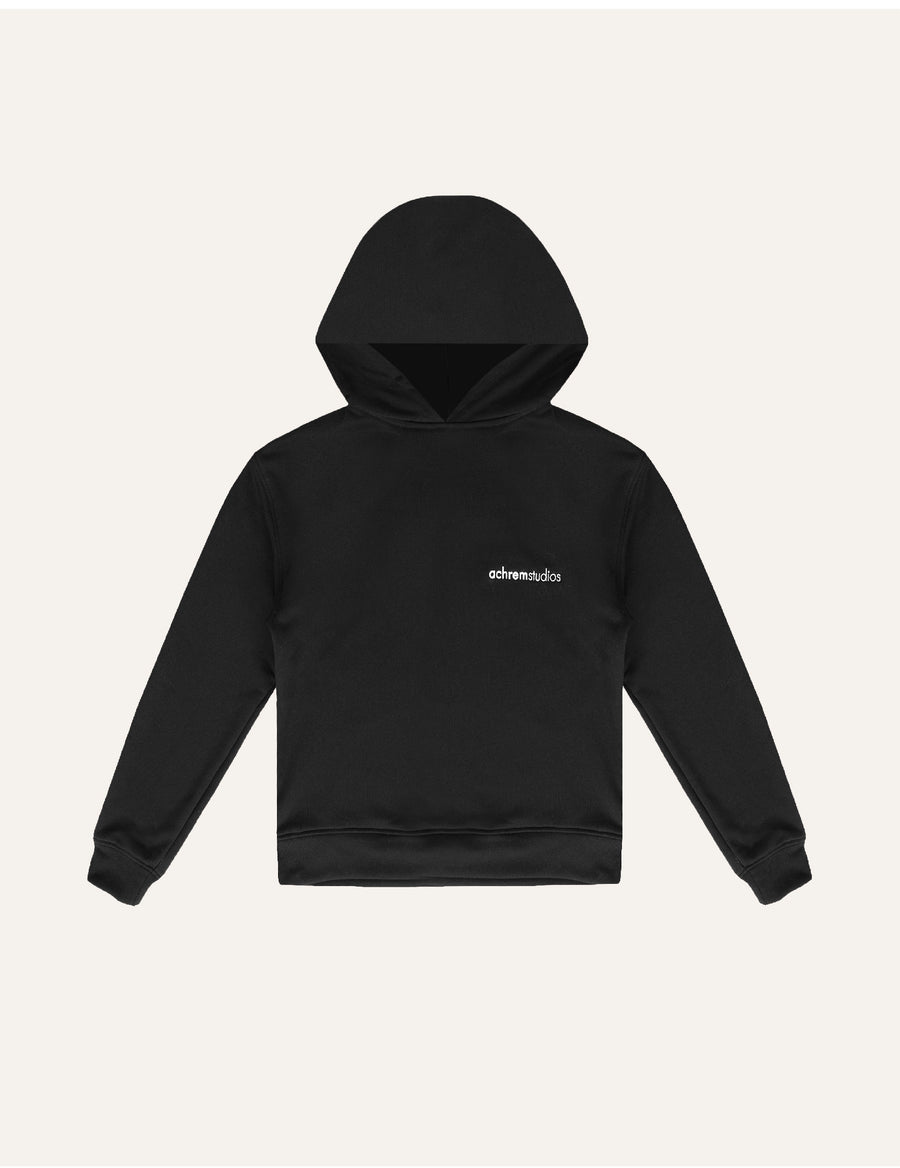 Cotton hoodie in black onyx