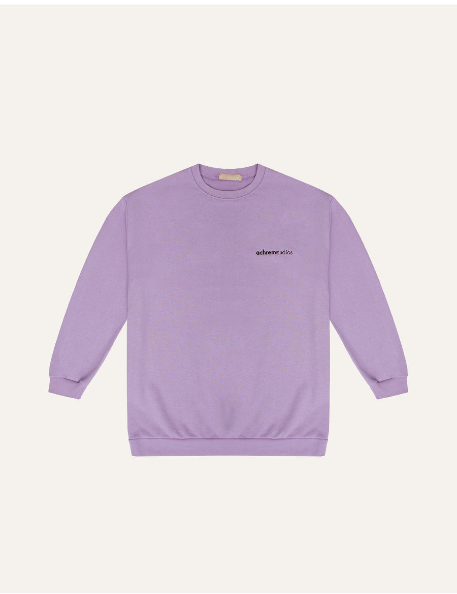 Oversized crewneck in lilac